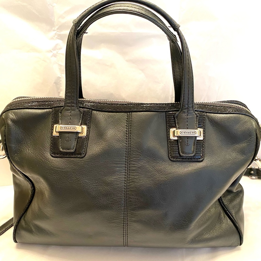 Leather Coach handbag